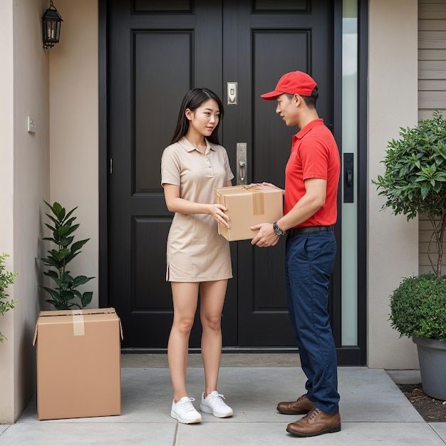 FastLane courier loading parcels for priority shipping